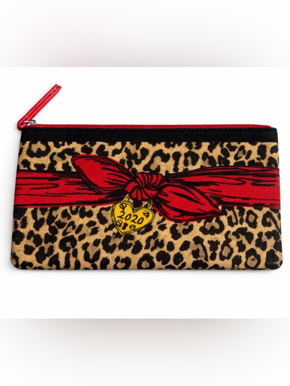 Brighton Leopard Heart Cosmetic Zippered Pouch